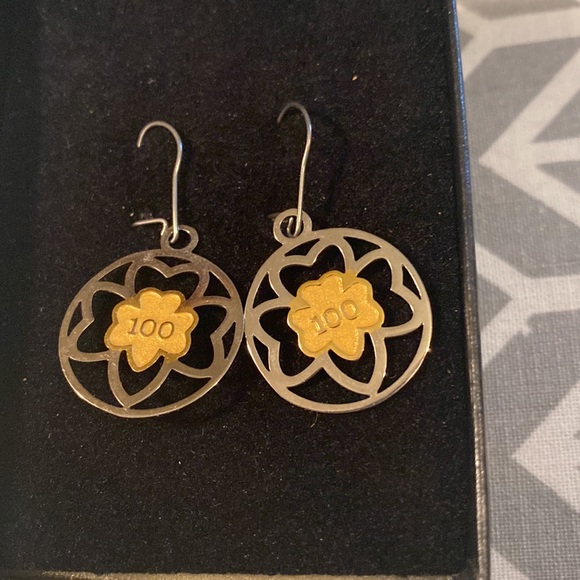 Girl Scouts 100 year anniversary dangle earrings. Still in original box. - Picture 2 of 5